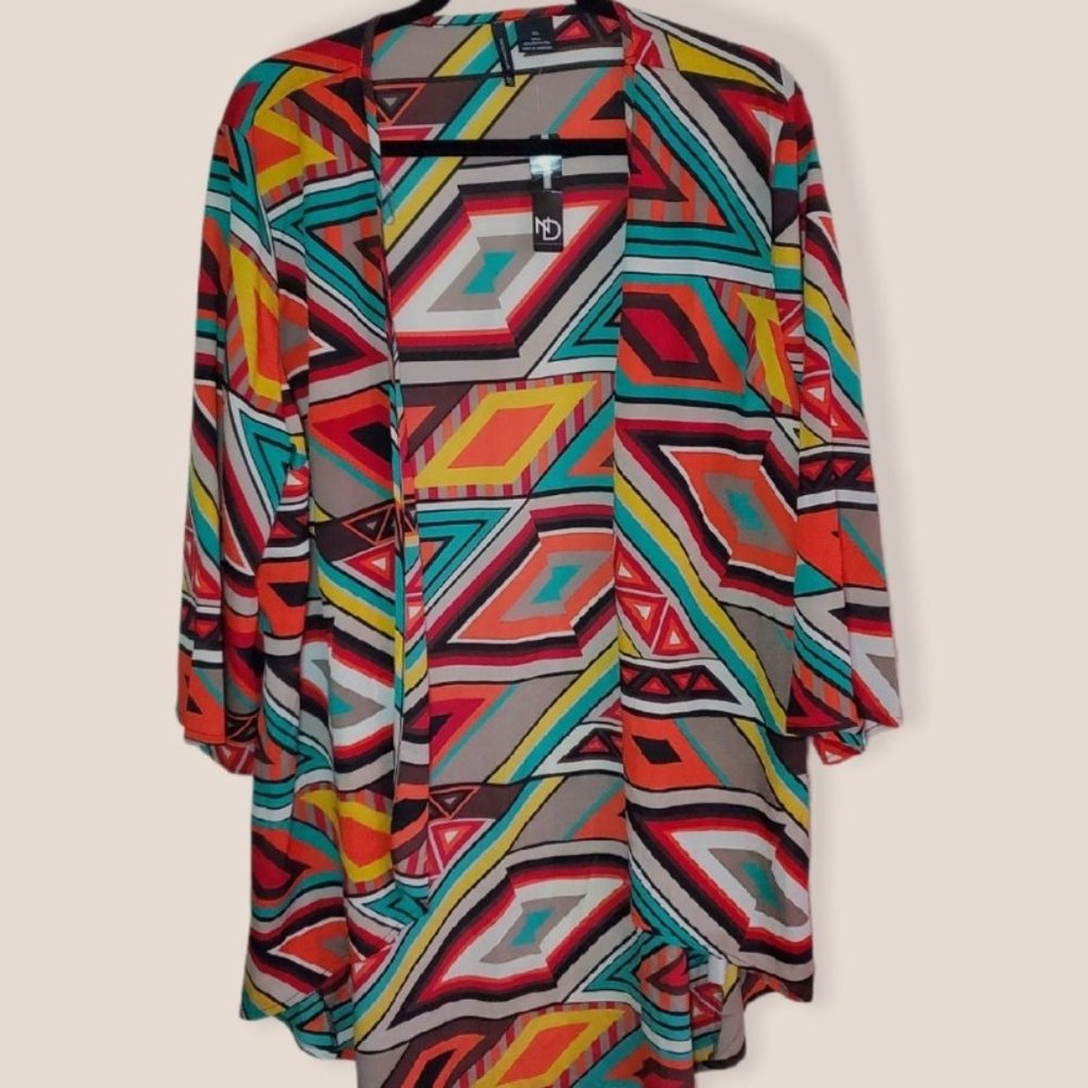 New Directions Multi-Color Kimono